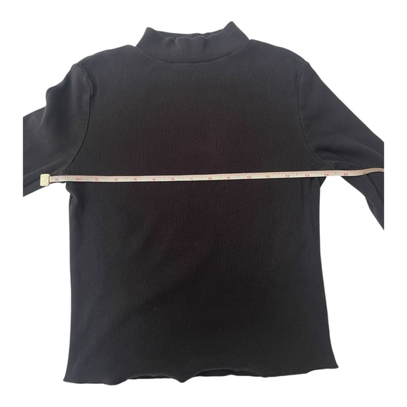 Zara Black Fitted 3/4 Sleeve Bodysuit Sweater Top Black Size Medium Women's - Picture 6 of 8